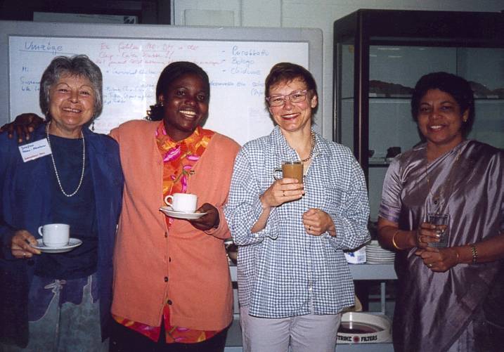 Josefina Mena-Abraham, Mary Kemi Idowu, Sabine Kunst and Leelamma Devasia